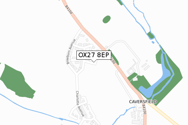 OX27 8EP map - large scale - OS Open Zoomstack (Ordnance Survey)