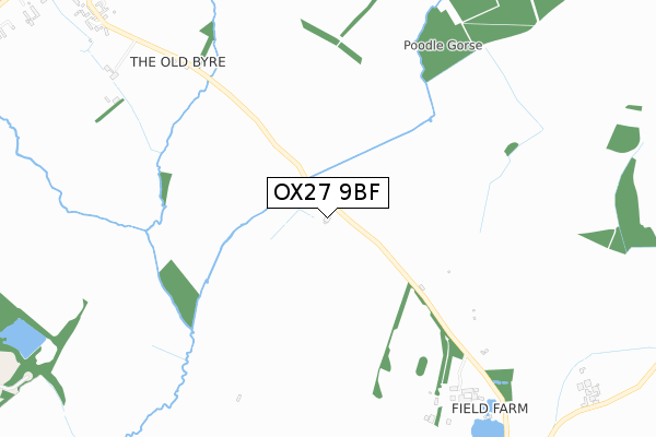 OX27 9BF map - small scale - OS Open Zoomstack (Ordnance Survey) OX27 9BF map - small scale - OS Open Zoomstack (Ordnance Survey)