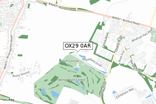 OX29 0AR map - small scale - OS Open Zoomstack (Ordnance Survey)