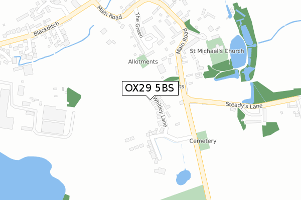 OX29 5BS map - large scale - OS Open Zoomstack (Ordnance Survey) OX29 5BS map - large scale - OS Open Zoomstack (Ordnance Survey)