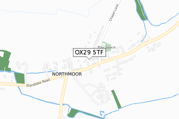 OX29 5TF map - large scale - OS Open Zoomstack (Ordnance Survey)