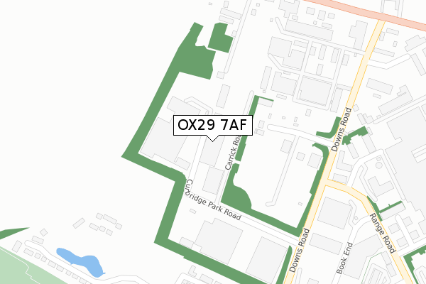OX29 7AF map - large scale - OS Open Zoomstack (Ordnance Survey)