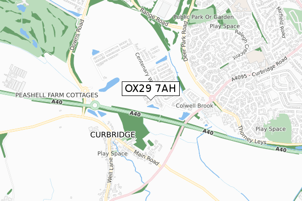 OX29 7AH map - small scale - OS Open Zoomstack (Ordnance Survey) OX29 7AH map - small scale - OS Open Zoomstack (Ordnance Survey)