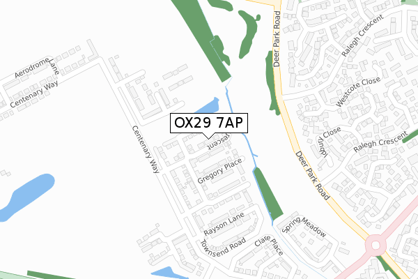 OX29 7AP map - large scale - OS Open Zoomstack (Ordnance Survey)