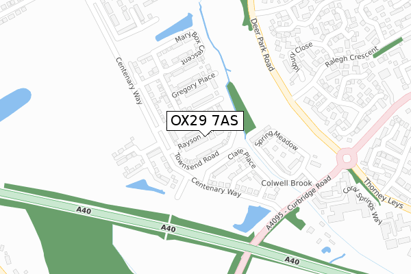 OX29 7AS map - large scale - OS Open Zoomstack (Ordnance Survey)