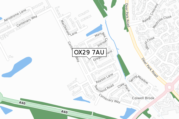 OX29 7AU map - large scale - OS Open Zoomstack (Ordnance Survey) OX29 7AU map - large scale - OS Open Zoomstack (Ordnance Survey)