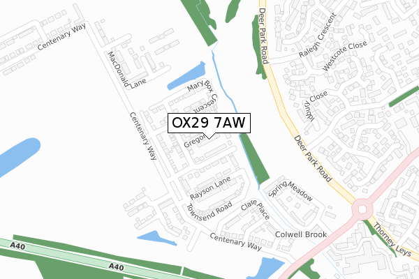 OX29 7AW map - large scale - OS Open Zoomstack (Ordnance Survey) OX29 7AW map - large scale - OS Open Zoomstack (Ordnance Survey)