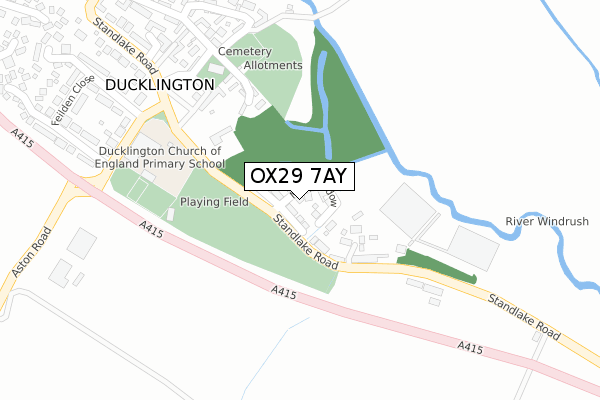 OX29 7AY map - large scale - OS Open Zoomstack (Ordnance Survey) OX29 7AY map - large scale - OS Open Zoomstack (Ordnance Survey)