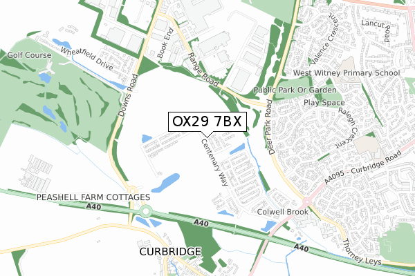 OX29 7BX map - small scale - OS Open Zoomstack (Ordnance Survey)