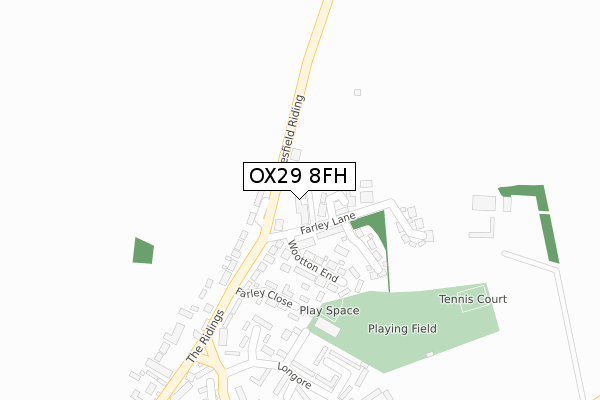 OX29 8FH map - large scale - OS Open Zoomstack (Ordnance Survey)