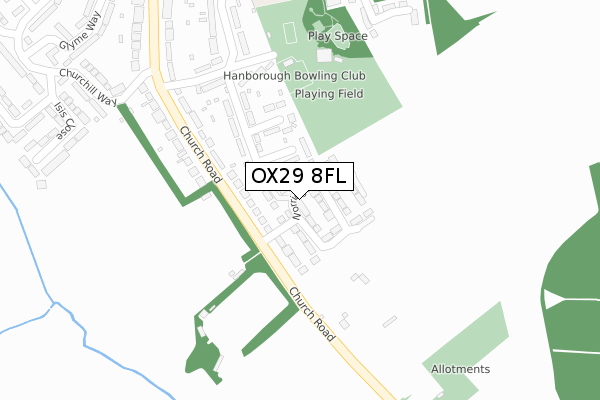 OX29 8FL map - large scale - OS Open Zoomstack (Ordnance Survey) OX29 8FL map - large scale - OS Open Zoomstack (Ordnance Survey)