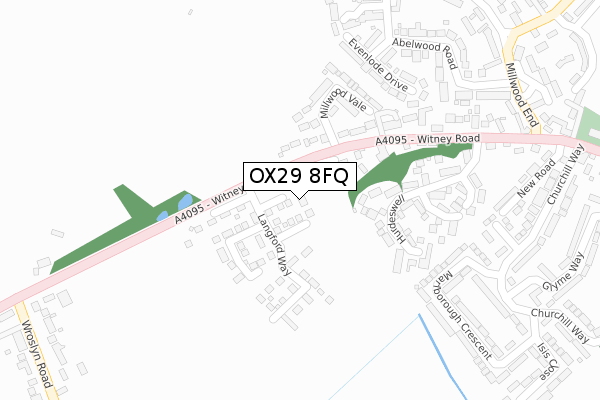 OX29 8FQ map - large scale - OS Open Zoomstack (Ordnance Survey) OX29 8FQ map - large scale - OS Open Zoomstack (Ordnance Survey)