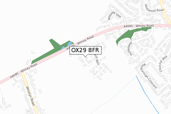 OX29 8FR map - large scale - OS Open Zoomstack (Ordnance Survey) OX29 8FR map - large scale - OS Open Zoomstack (Ordnance Survey)
