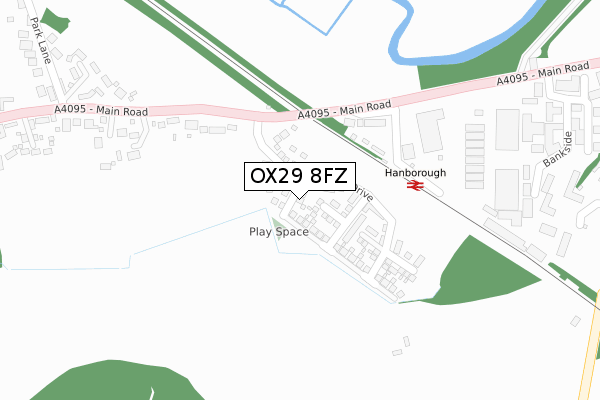 OX29 8FZ map - large scale - OS Open Zoomstack (Ordnance Survey) OX29 8FZ map - large scale - OS Open Zoomstack (Ordnance Survey)