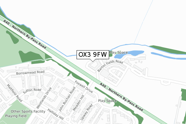 OX3 9FW map - large scale - OS Open Zoomstack (Ordnance Survey) OX3 9FW map - large scale - OS Open Zoomstack (Ordnance Survey)