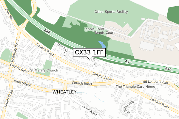 OX33 1FF map - large scale - OS Open Zoomstack (Ordnance Survey)
