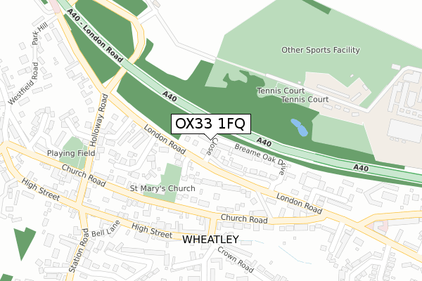 OX33 1FQ map - large scale - OS Open Zoomstack (Ordnance Survey) OX33 1FQ map - large scale - OS Open Zoomstack (Ordnance Survey)
