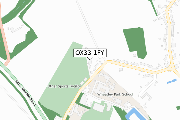 OX33 1FY map - large scale - OS Open Zoomstack (Ordnance Survey)