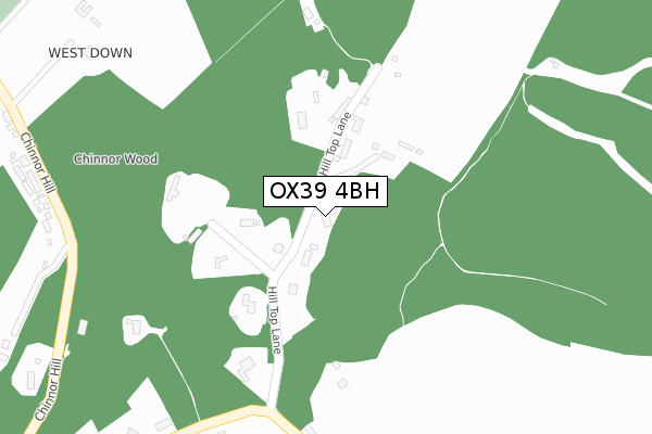 OX39 4BH map - large scale - OS Open Zoomstack (Ordnance Survey)