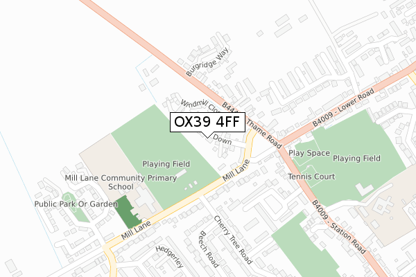 OX39 4FF map - large scale - OS Open Zoomstack (Ordnance Survey)