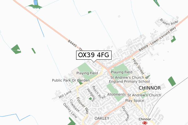 OX39 4FG map - small scale - OS Open Zoomstack (Ordnance Survey) OX39 4FG map - small scale - OS Open Zoomstack (Ordnance Survey)