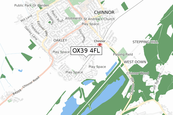OX39 4FL map - small scale - OS Open Zoomstack (Ordnance Survey) OX39 4FL map - small scale - OS Open Zoomstack (Ordnance Survey)