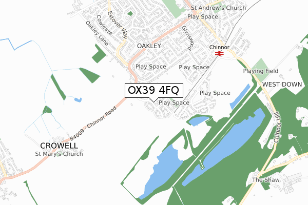 OX39 4FQ map - small scale - OS Open Zoomstack (Ordnance Survey)