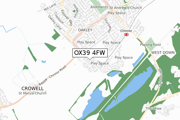 OX39 4FW map - small scale - OS Open Zoomstack (Ordnance Survey) OX39 4FW map - small scale - OS Open Zoomstack (Ordnance Survey)
