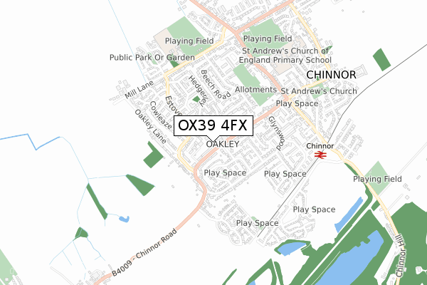 OX39 4FX map - small scale - OS Open Zoomstack (Ordnance Survey) OX39 4FX map - small scale - OS Open Zoomstack (Ordnance Survey)