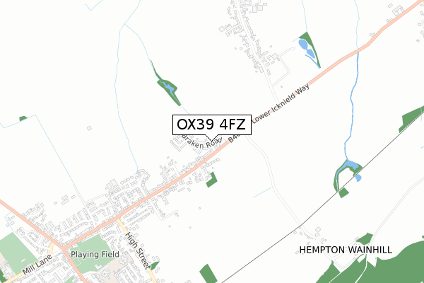OX39 4FZ map - small scale - OS Open Zoomstack (Ordnance Survey)