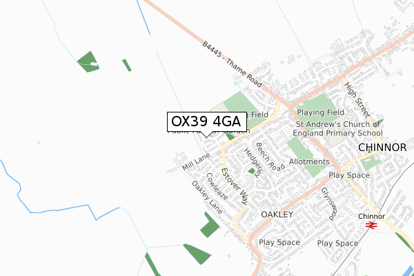 OX39 4GA map - small scale - OS Open Zoomstack (Ordnance Survey) OX39 4GA map - small scale - OS Open Zoomstack (Ordnance Survey)