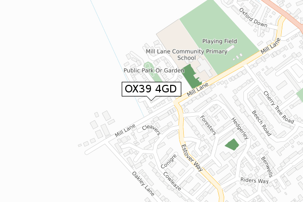 OX39 4GD map - large scale - OS Open Zoomstack (Ordnance Survey) OX39 4GD map - large scale - OS Open Zoomstack (Ordnance Survey)