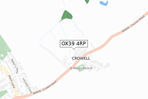 OX39 4RP map - large scale - OS Open Zoomstack (Ordnance Survey)