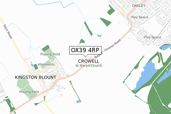 OX39 4RP map - small scale - OS Open Zoomstack (Ordnance Survey)