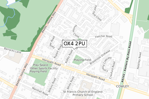 OX4 2PU map - large scale - OS Open Zoomstack (Ordnance Survey) OX4 2PU map - large scale - OS Open Zoomstack (Ordnance Survey)