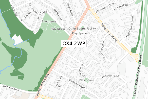 OX4 2WP map - large scale - OS Open Zoomstack (Ordnance Survey) OX4 2WP map - large scale - OS Open Zoomstack (Ordnance Survey)