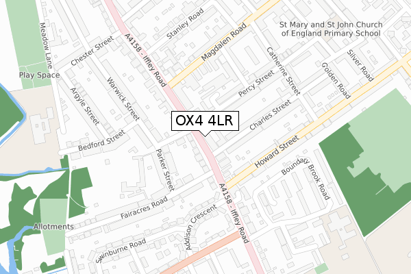 OX4 4LR map - large scale - OS Open Zoomstack (Ordnance Survey)
