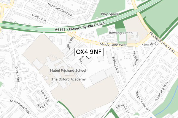 OX4 9NF map - large scale - OS Open Zoomstack (Ordnance Survey)
