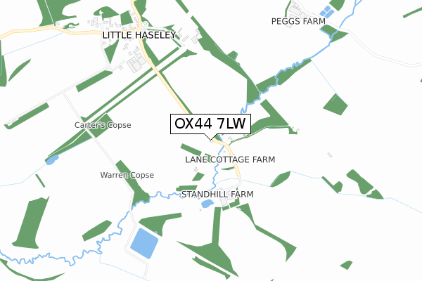 OX44 7LW map - small scale - OS Open Zoomstack (Ordnance Survey) OX44 7LW map - small scale - OS Open Zoomstack (Ordnance Survey)