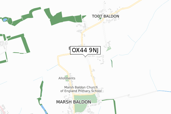 OX44 9NJ map - small scale - OS Open Zoomstack (Ordnance Survey) OX44 9NJ map - small scale - OS Open Zoomstack (Ordnance Survey)