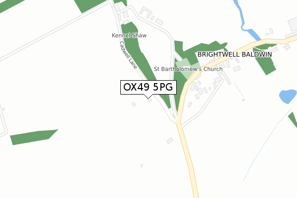 OX49 5PG map - large scale - OS Open Zoomstack (Ordnance Survey)