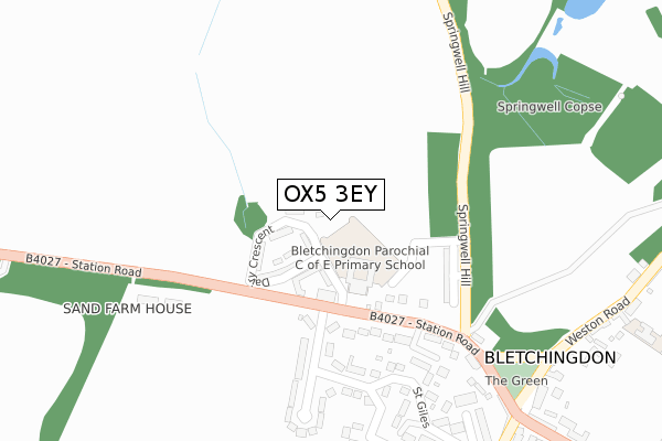 OX5 3EY map - large scale - OS Open Zoomstack (Ordnance Survey)
