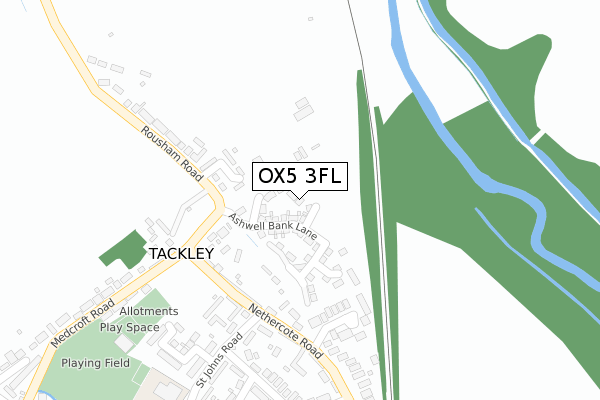 OX5 3FL map - large scale - OS Open Zoomstack (Ordnance Survey) OX5 3FL map - large scale - OS Open Zoomstack (Ordnance Survey)
