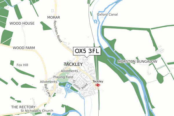 OX5 3FL map - small scale - OS Open Zoomstack (Ordnance Survey) OX5 3FL map - small scale - OS Open Zoomstack (Ordnance Survey)