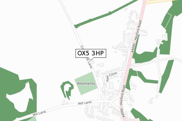 OX5 3HP map - large scale - OS Open Zoomstack (Ordnance Survey)
