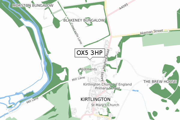OX5 3HP map - small scale - OS Open Zoomstack (Ordnance Survey)