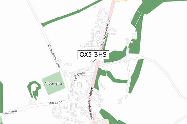 OX5 3HS map - large scale - OS Open Zoomstack (Ordnance Survey)