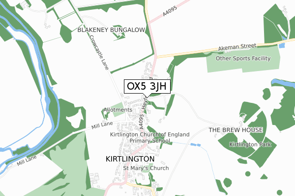 OX5 3JH map - small scale - OS Open Zoomstack (Ordnance Survey)