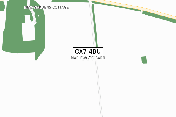 OX7 4BU map - large scale - OS Open Zoomstack (Ordnance Survey)