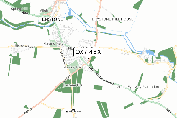 OX7 4BX map - small scale - OS Open Zoomstack (Ordnance Survey) OX7 4BX map - small scale - OS Open Zoomstack (Ordnance Survey)